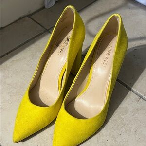 Nine West Vibrant Yellow Heels